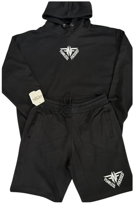 black sweatsuit shorts